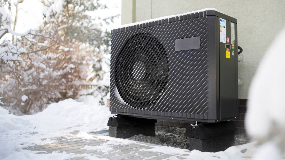 Air source heat pump installed on a house in Ottawa.